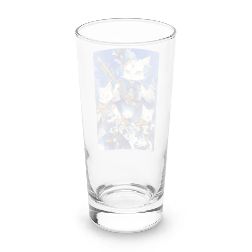 AQUAMETAVERSEの猫の吹奏楽団　なでしこ1478 Long Sized Water Glass :back