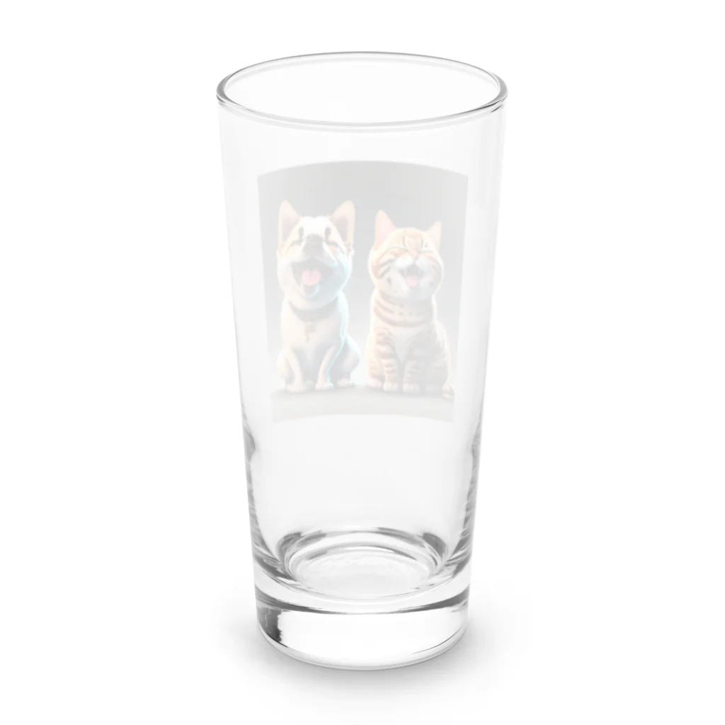 musashiyaのご機嫌な猫と犬 Long Sized Water Glass :back