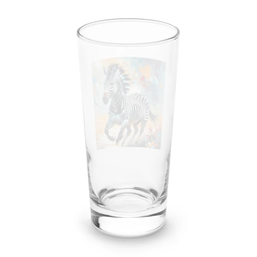 sakucchoの神秘なシマウマ Long Sized Water Glass :back