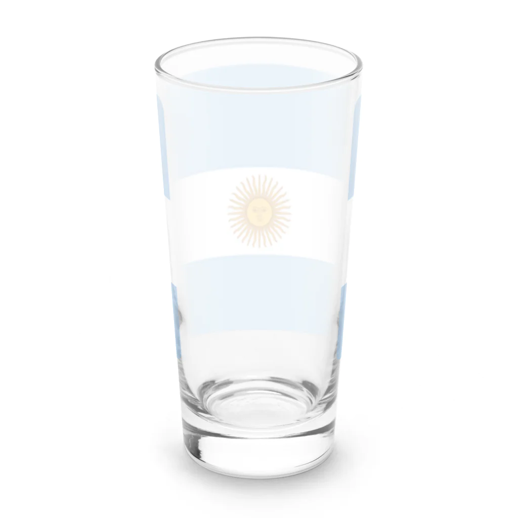 お絵かき屋さんのアルゼンチンの国旗 Long Sized Water Glass :back