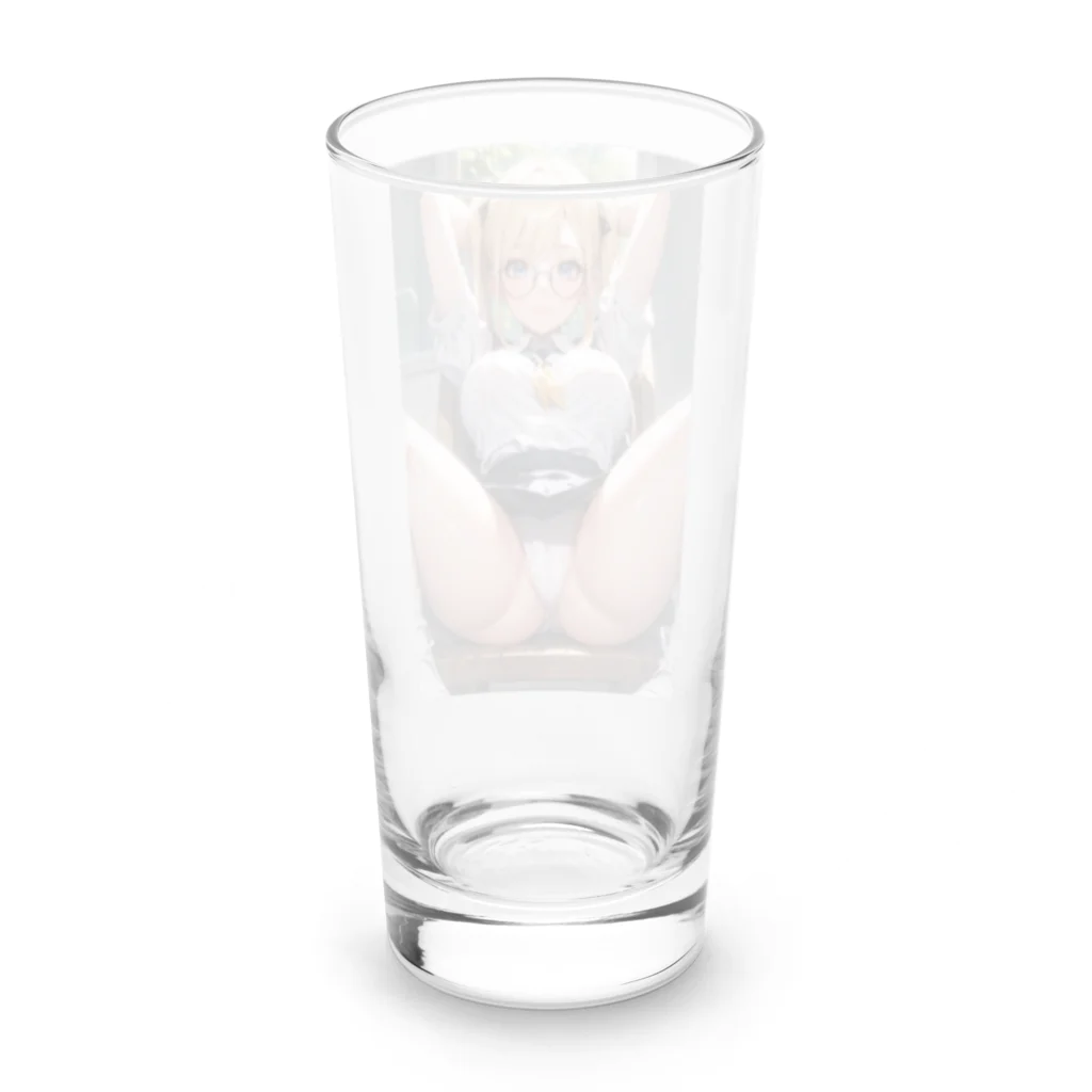 美少女学院の金髪美少女　七海ちゃん Long Sized Water Glass :back