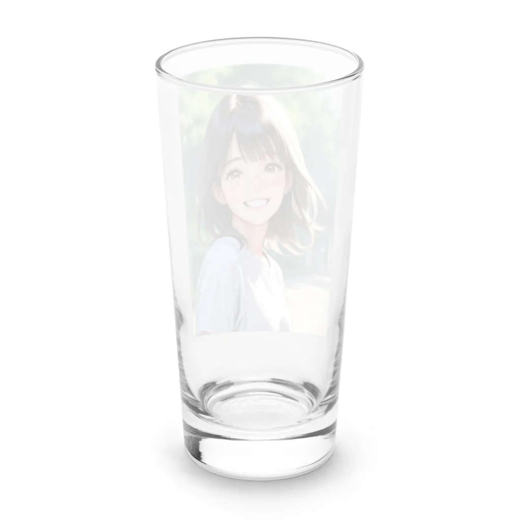 ZZRR12の元気をもらえる笑顔 Long Sized Water Glass :back