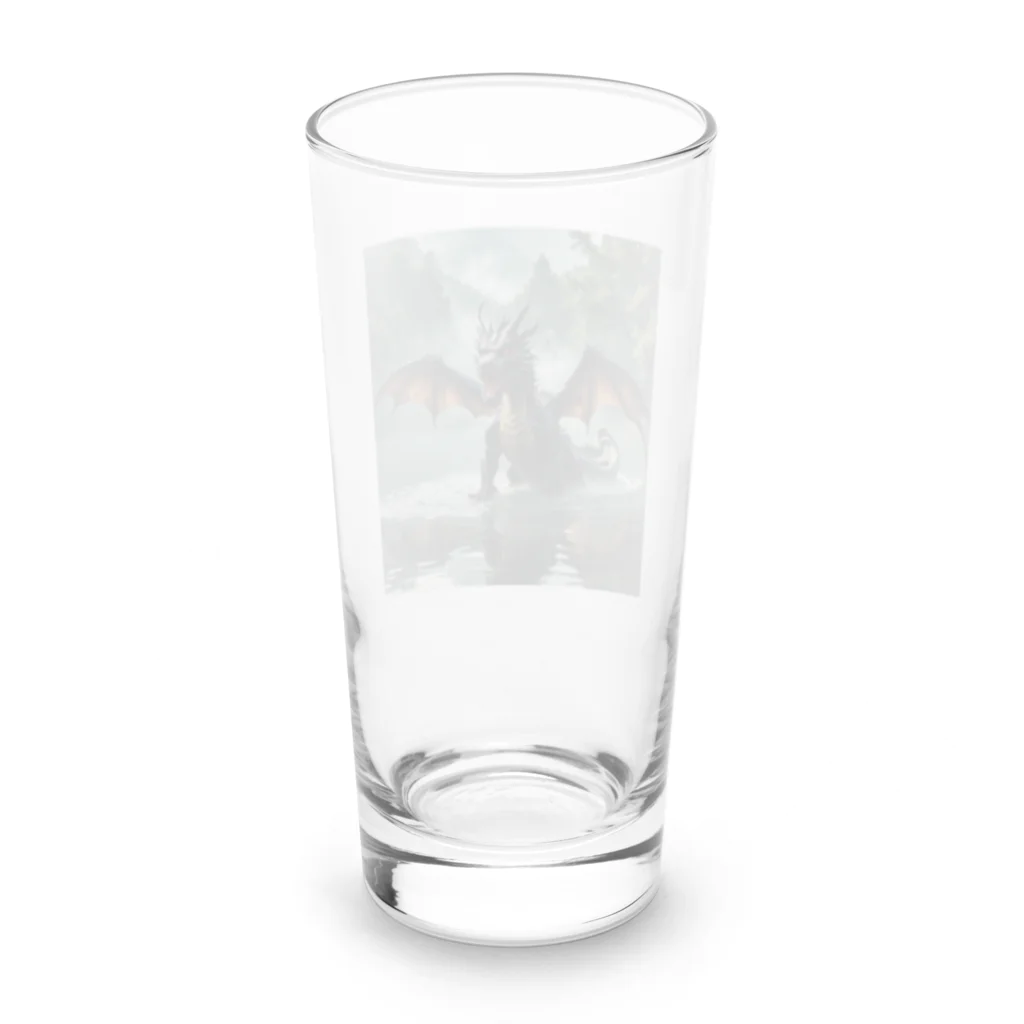 幻想都市の湖のドラゴン Long Sized Water Glass :back