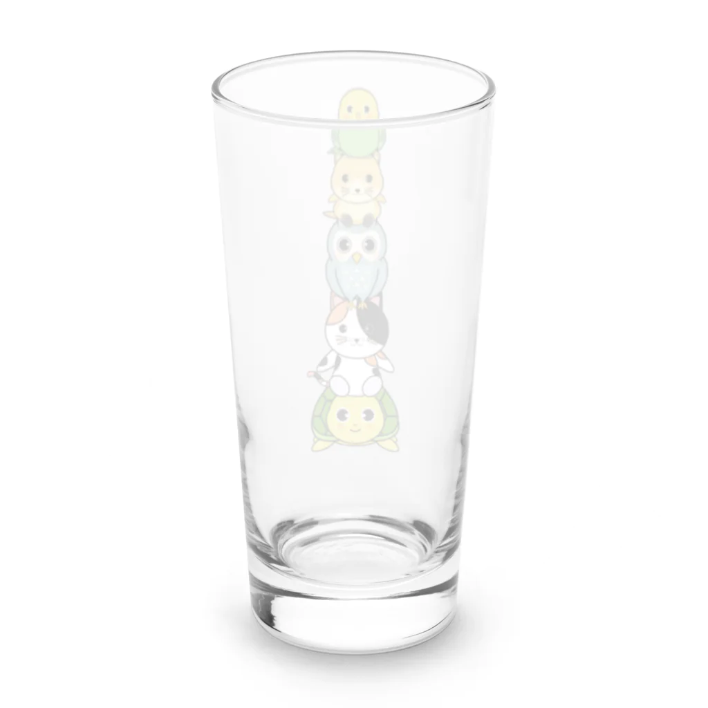 chicodeza by suzuriのアニマルタワ〜 Long Sized Water Glass :back