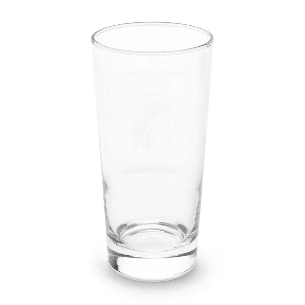 びすけのお洒落して Long Sized Water Glass :back