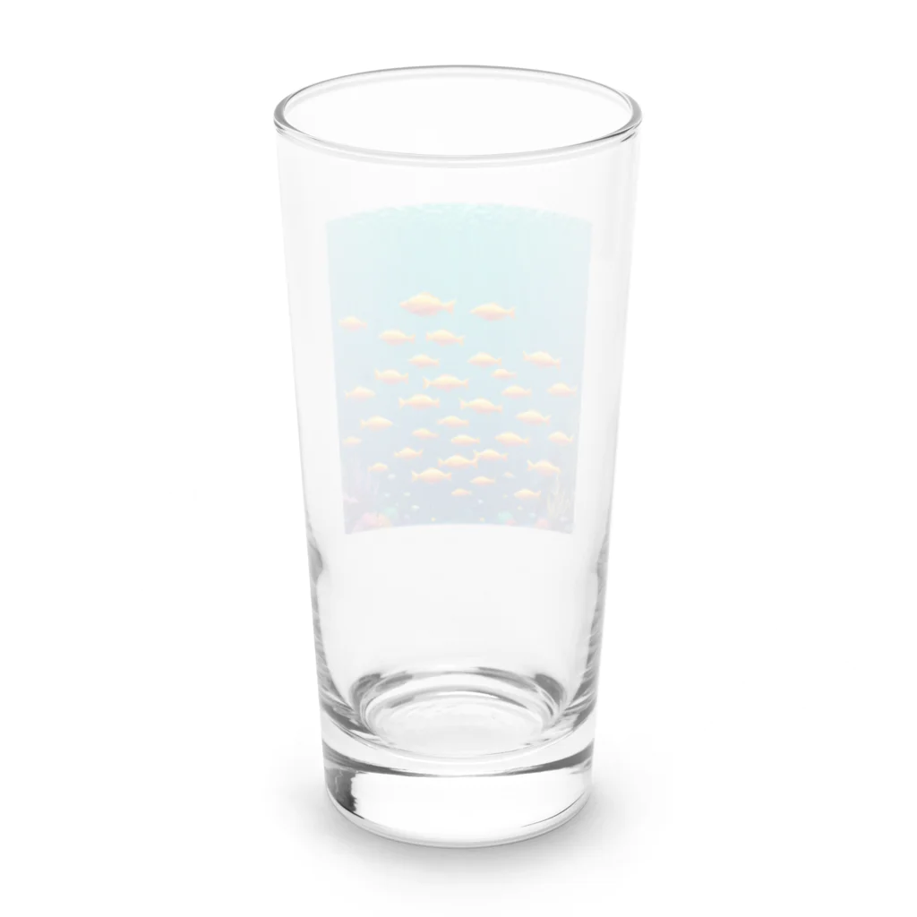 takekoputaの海中を泳ぐ魚のひれ Long Sized Water Glass :back