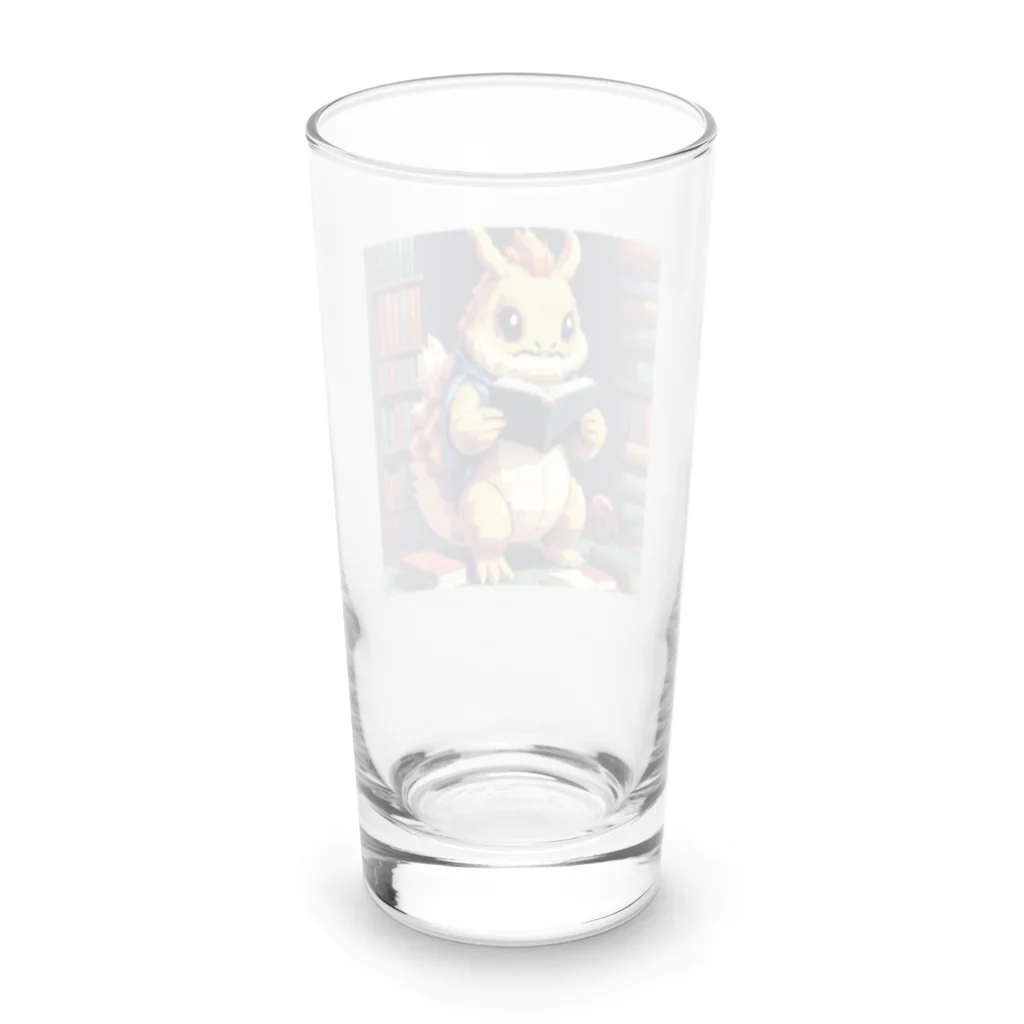 KAZENOKO_3の本を読む怪獣 Long Sized Water Glass :back