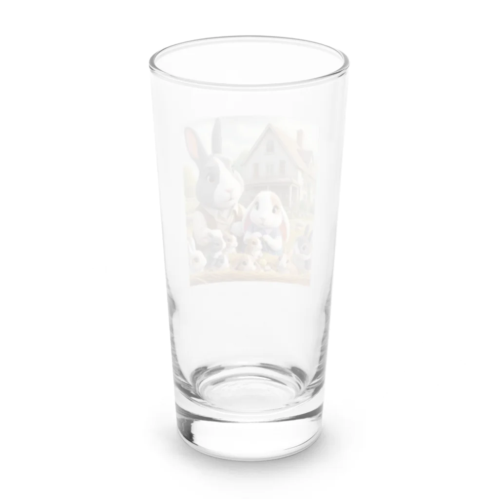 noririnoのウサギの親子 Long Sized Water Glass :back