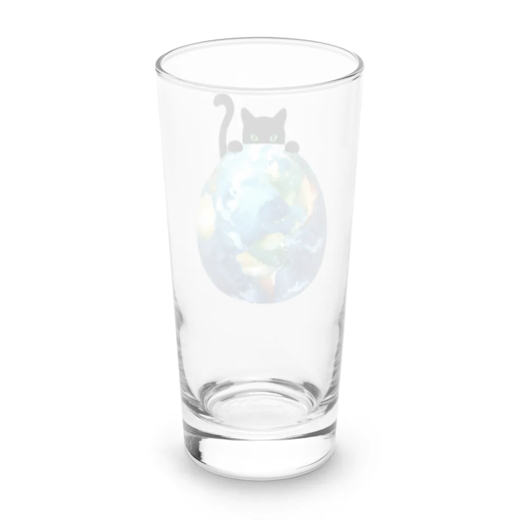 amecatsの地球と黒猫 Long Sized Water Glass :back