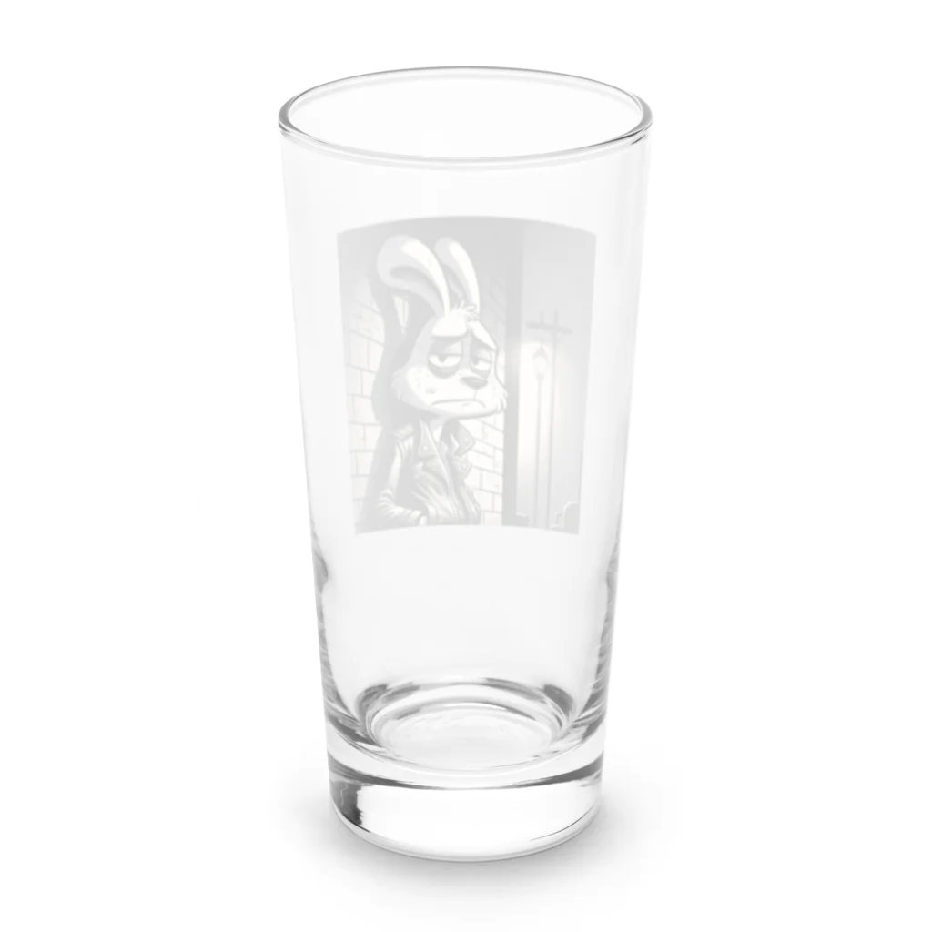 Kawaii屋さんのヤサグレた都会ウサギ Long Sized Water Glass :back