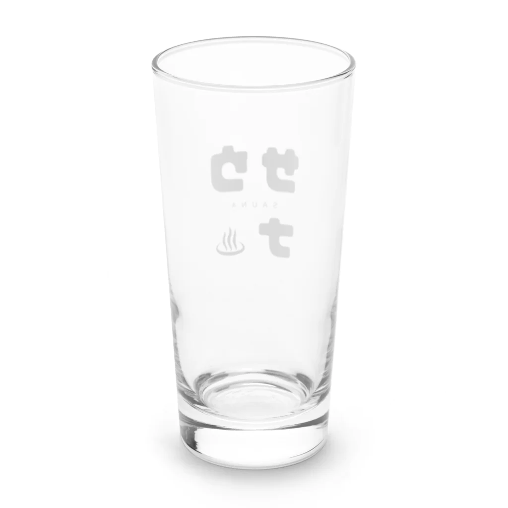 オモシロTシャツ販売のサウナくん Long Sized Water Glass :back