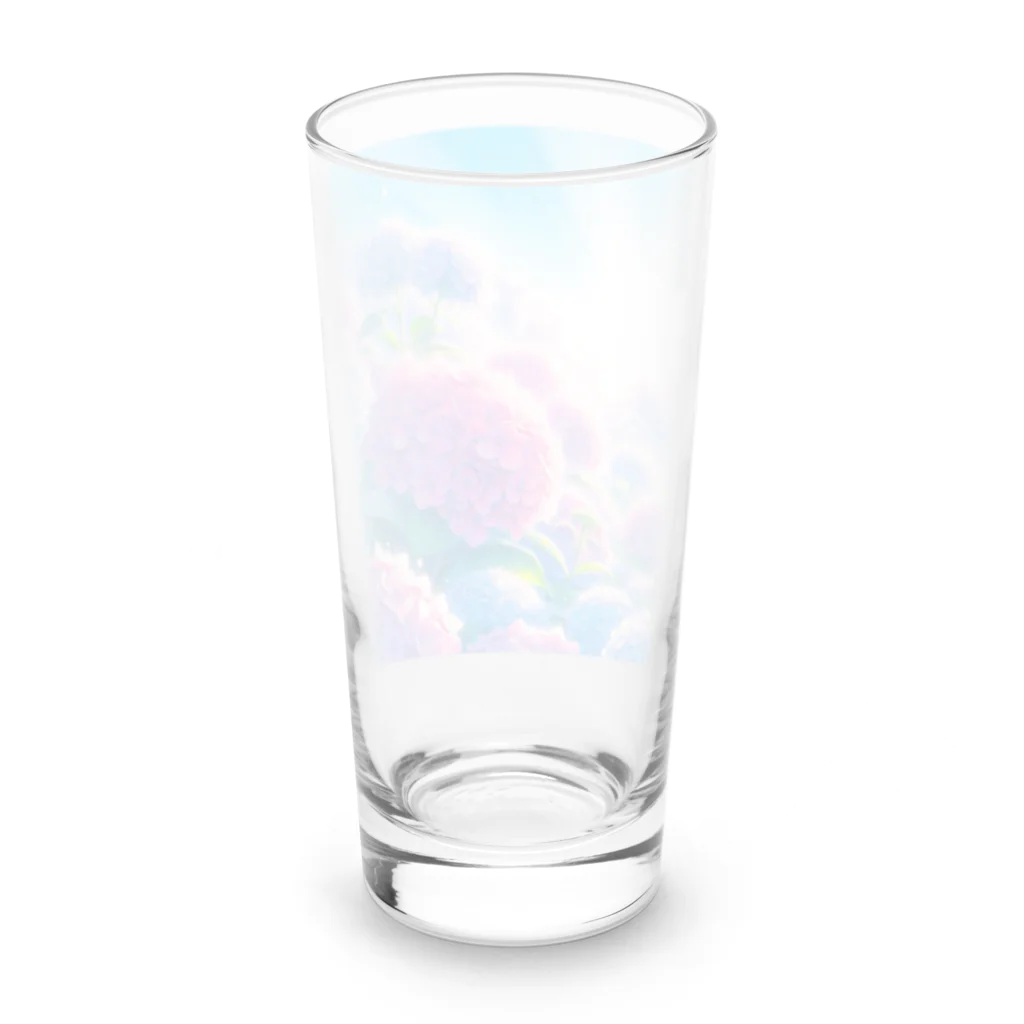 huwari-hanaakariの朝日に輝く紫陽花 Long Sized Water Glass :back