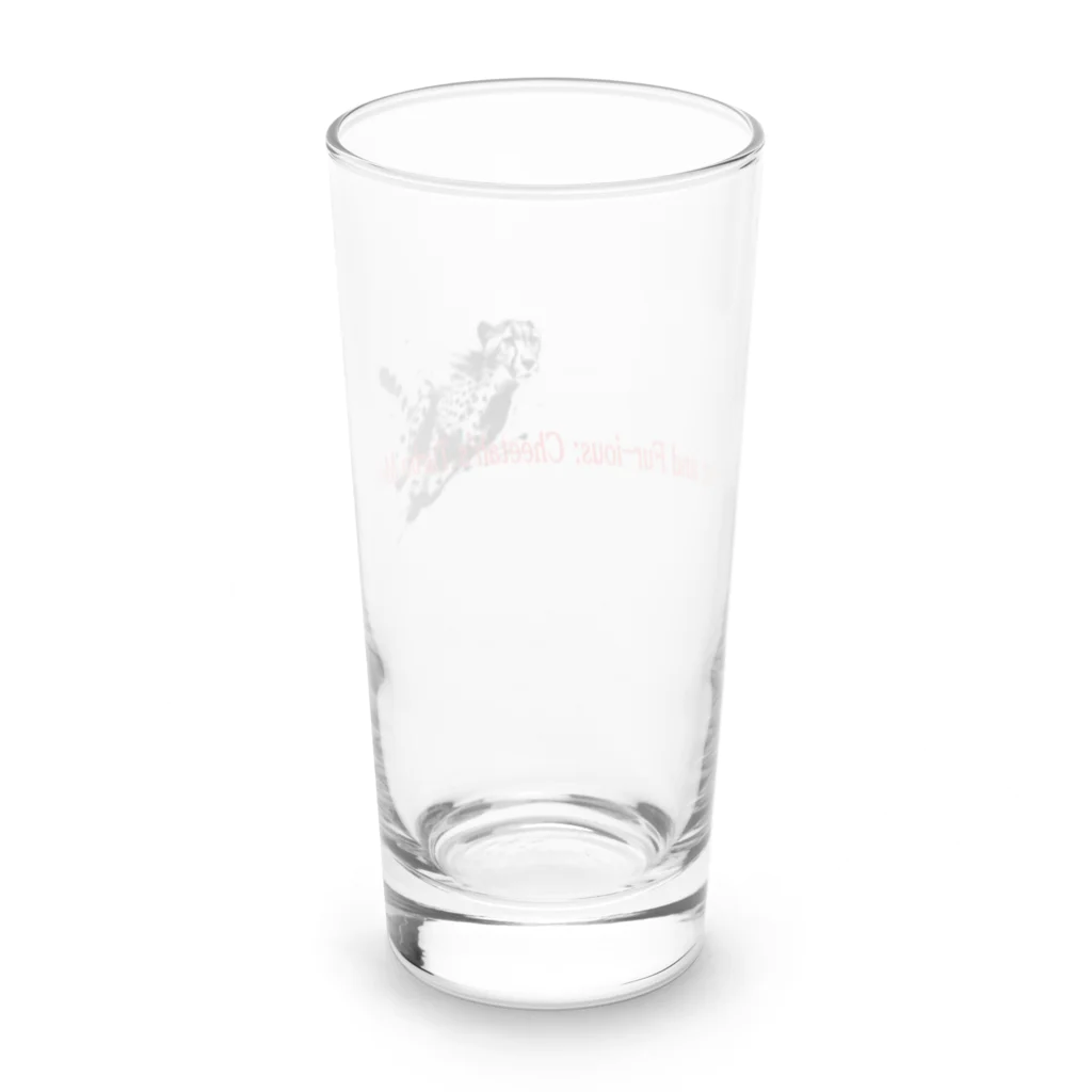 E.Pの墨絵「チーター」 Long Sized Water Glass :back