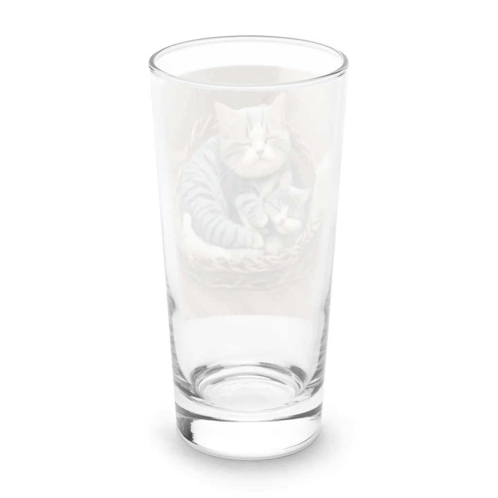 恥ずかしがり屋のねこショップのcute cat sleeping Long Sized Water Glass :back