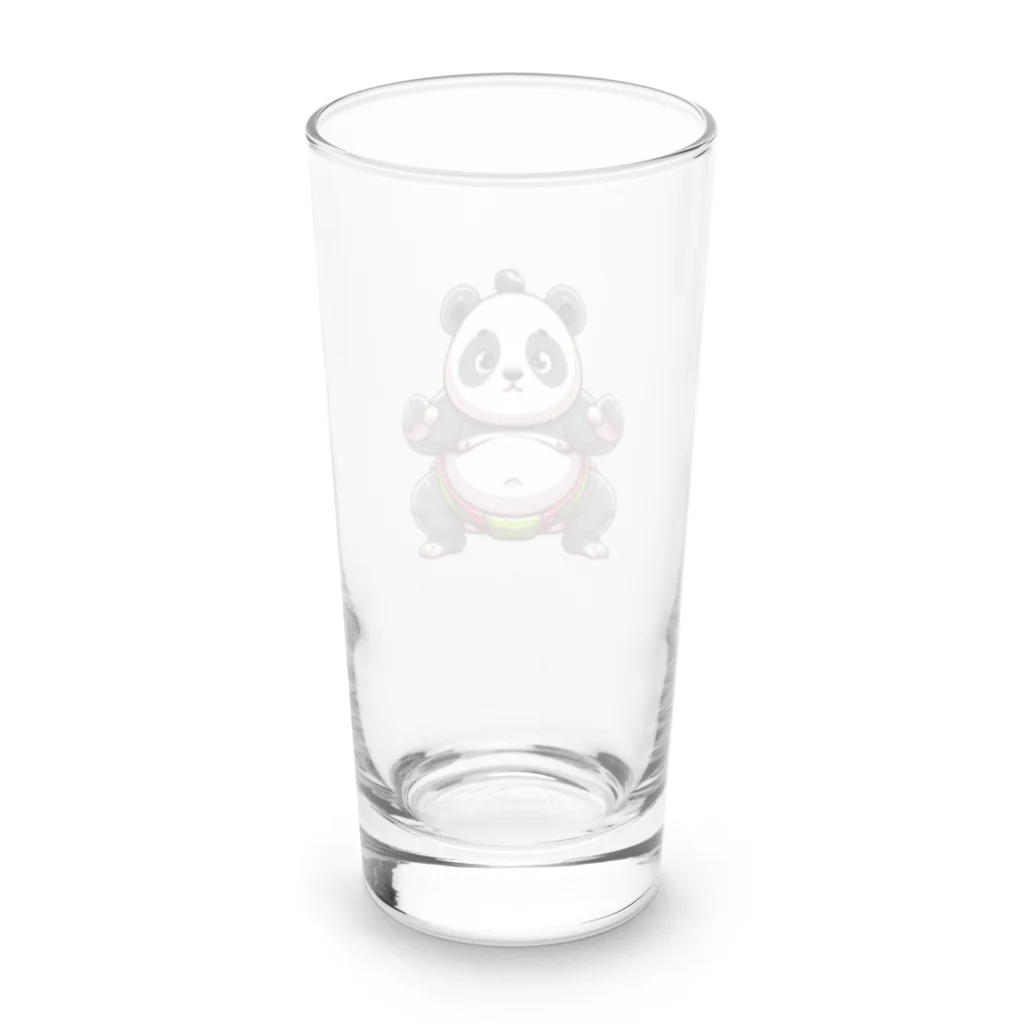 アニマルホビーズの相撲パンダ Long Sized Water Glass :back