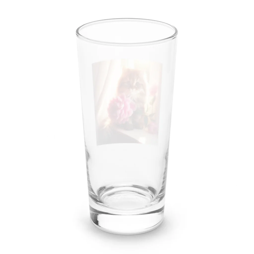 yubrajmagarの猫の可愛いグッズ Long Sized Water Glass :back