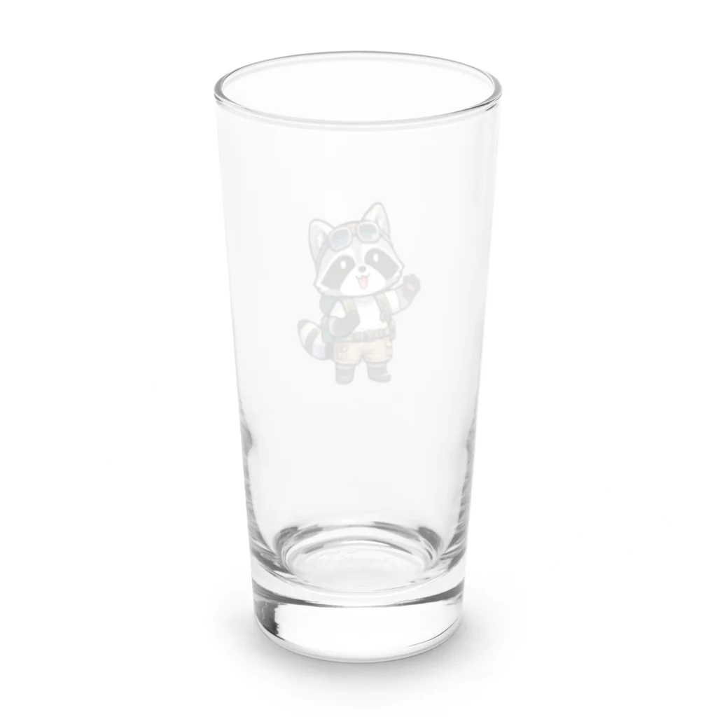 ととのいカエルのぼうけんタヌキくん Long Sized Water Glass :back