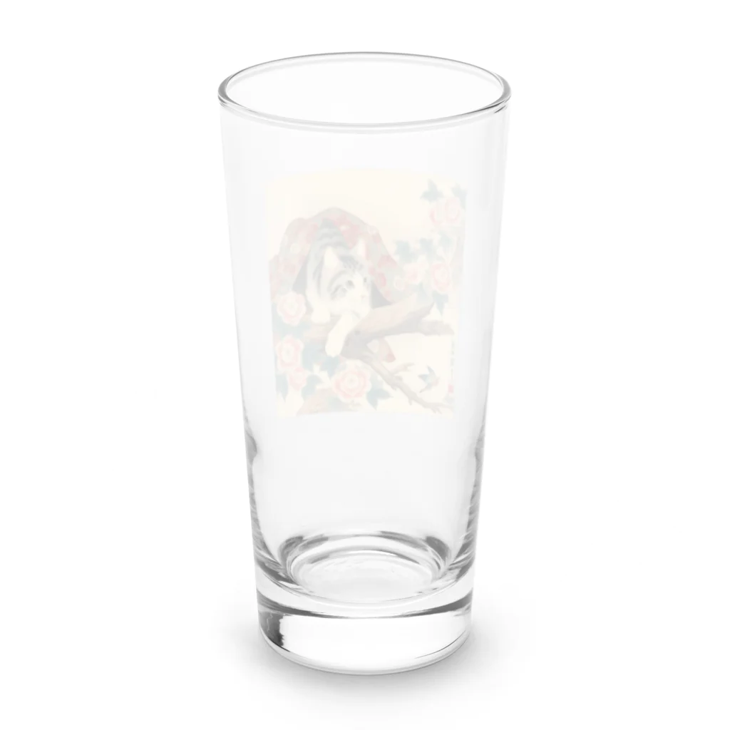 猫LOVE items Noahの猫LOVE items 鯖虎かくれんぼ Long Sized Water Glass :back