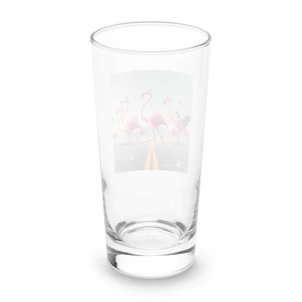 rukia59のサイズフリー ミュージックフラミンゴ Long Sized Water Glass :back