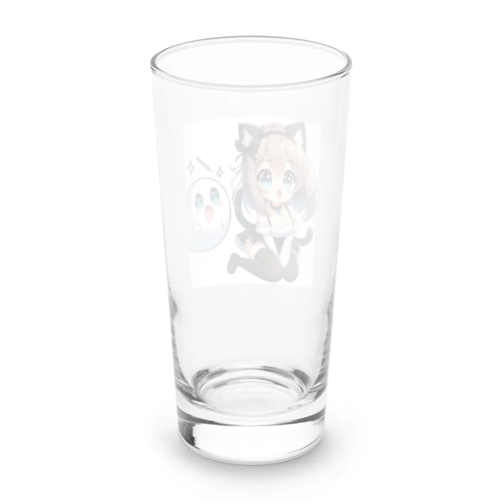 ハローにゃんポコちんストア ～幻想の世界へようこそ～の猫耳キャットガール＆ゴースト Long Sized Water Glass :back