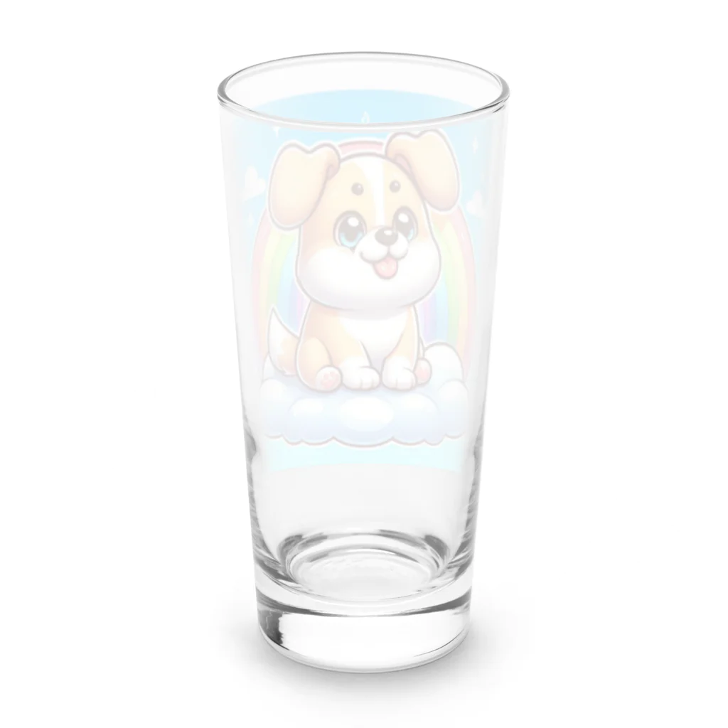 Minoyaの雲に乗った犬 Long Sized Water Glass :back