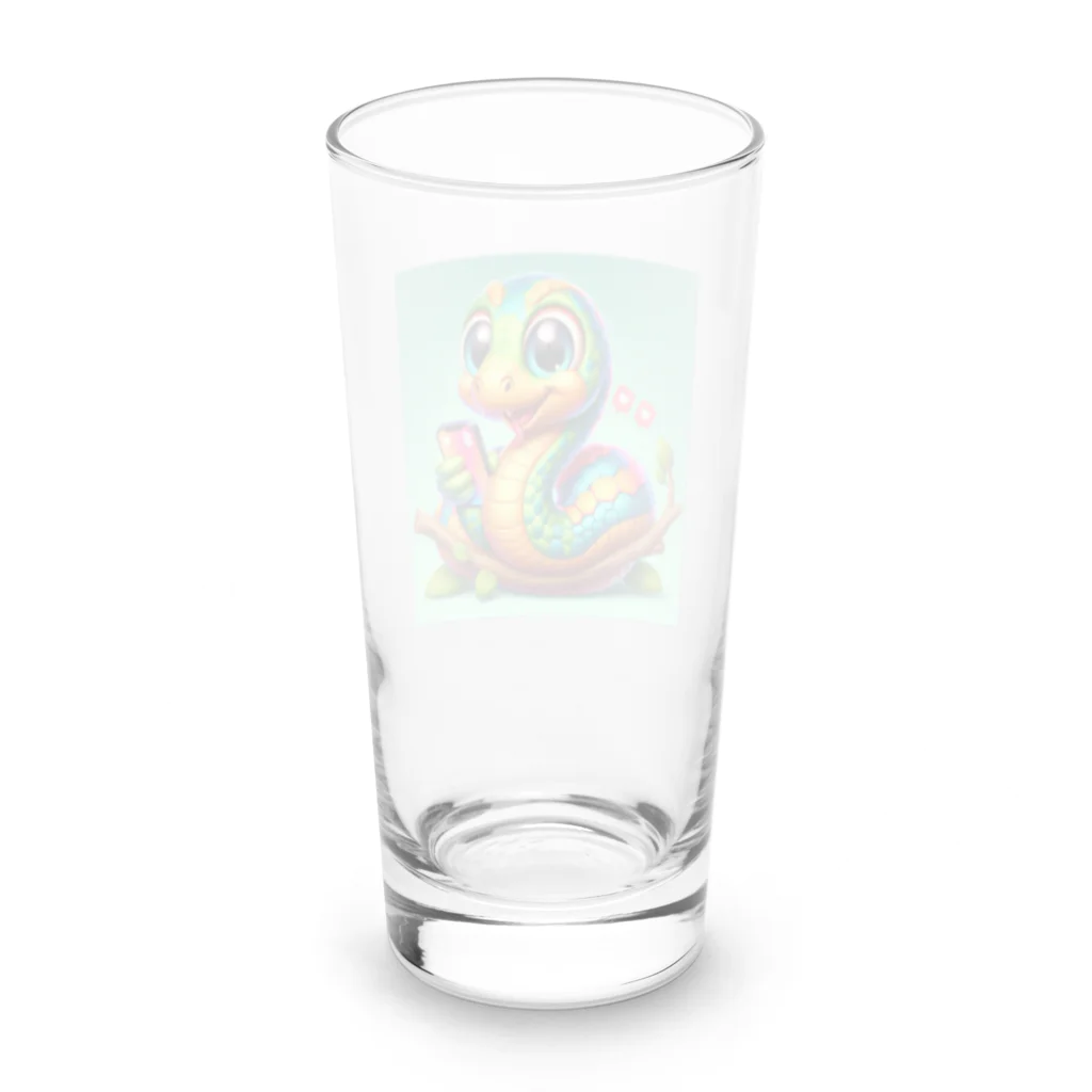 レイミーショップのかわいいヘビキャラ「ピーター」のグッズ Long Sized Water Glass :back