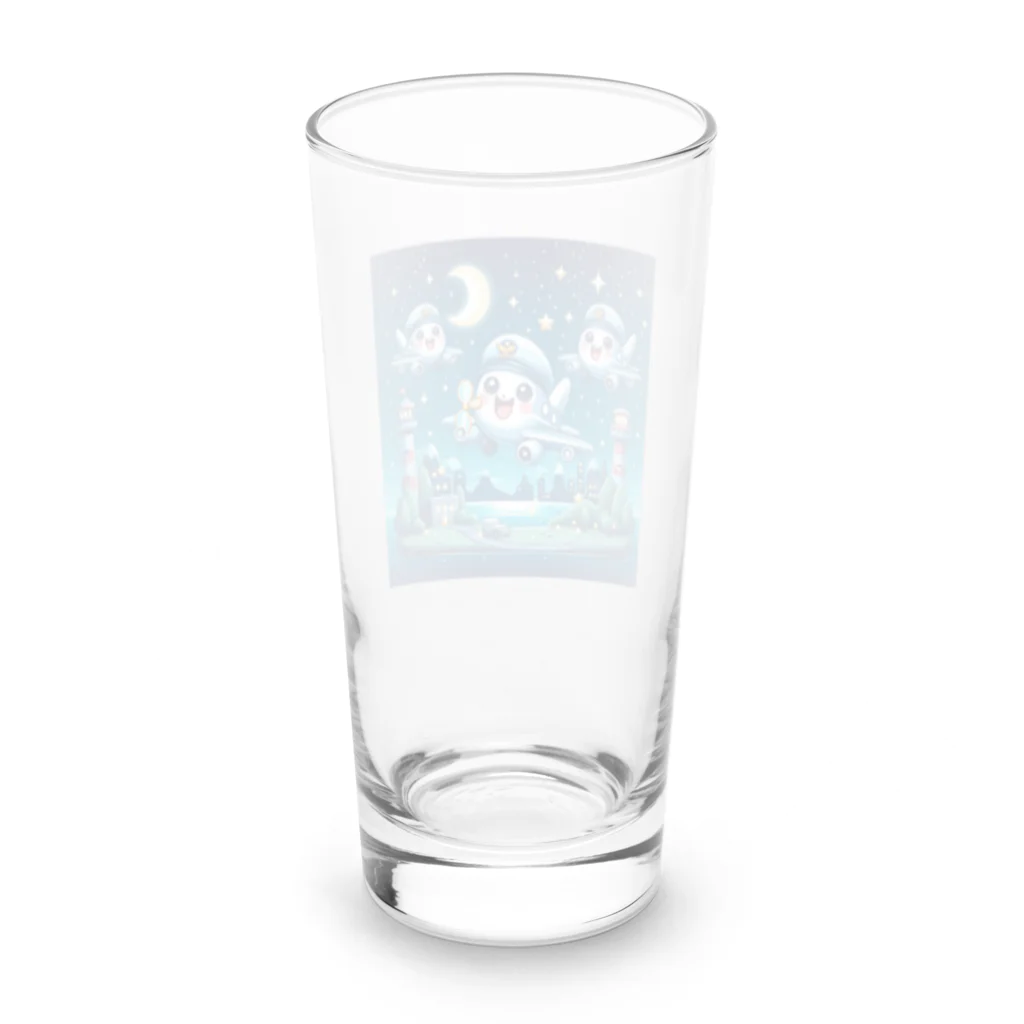 キャラクターズのキラキラ夜景飛行くん Long Sized Water Glass :back