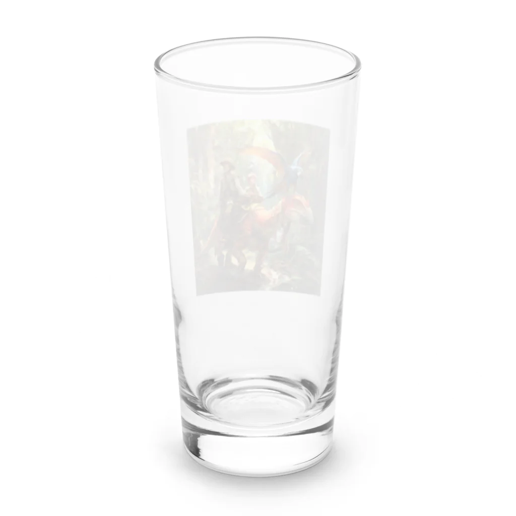 AQUAMETAVERSEの恐竜に乗ってジヤングル探険　なでしこ1478 Long Sized Water Glass :back