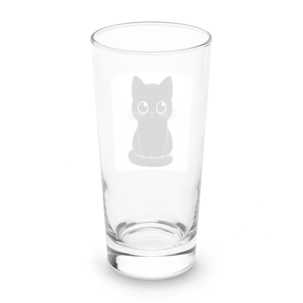 Mizuki・ASIA CATの黒猫さん❤️ Long Sized Water Glass :back