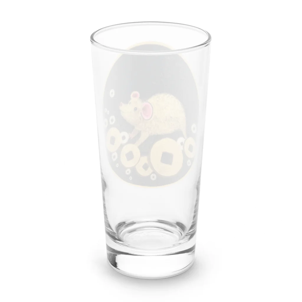 猫の頭の十三支・鼠 Long Sized Water Glass :back