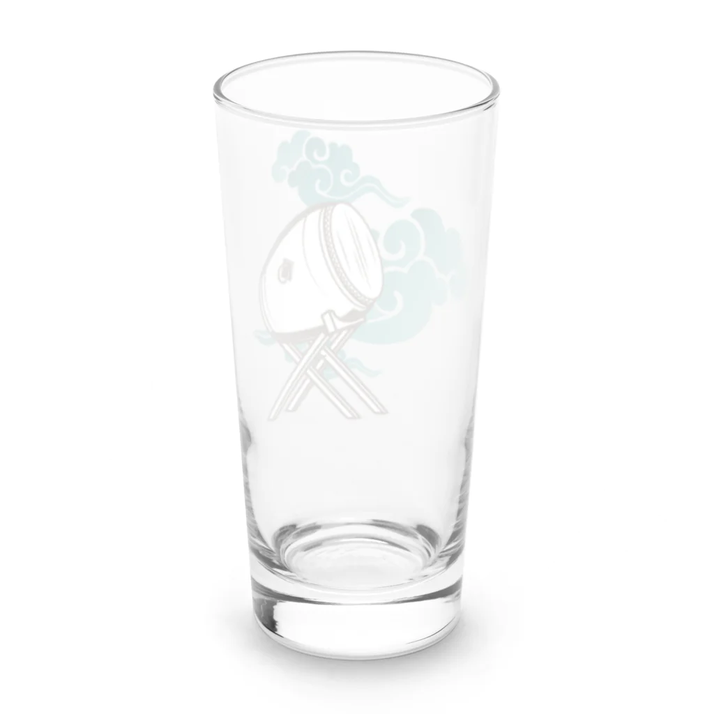 はる_社務所の和太鼓 Long Sized Water Glass :back