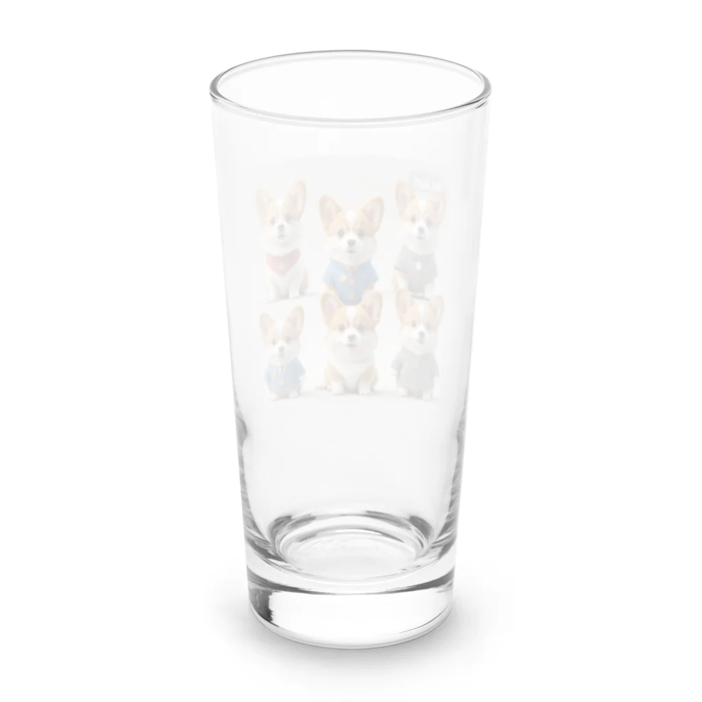 ATOMパパのコーギー集合！ Long Sized Water Glass :back