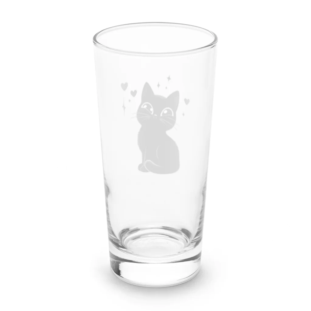 Mizuki・ASIA CATの黒猫ニャン・ポイント Long Sized Water Glass :back