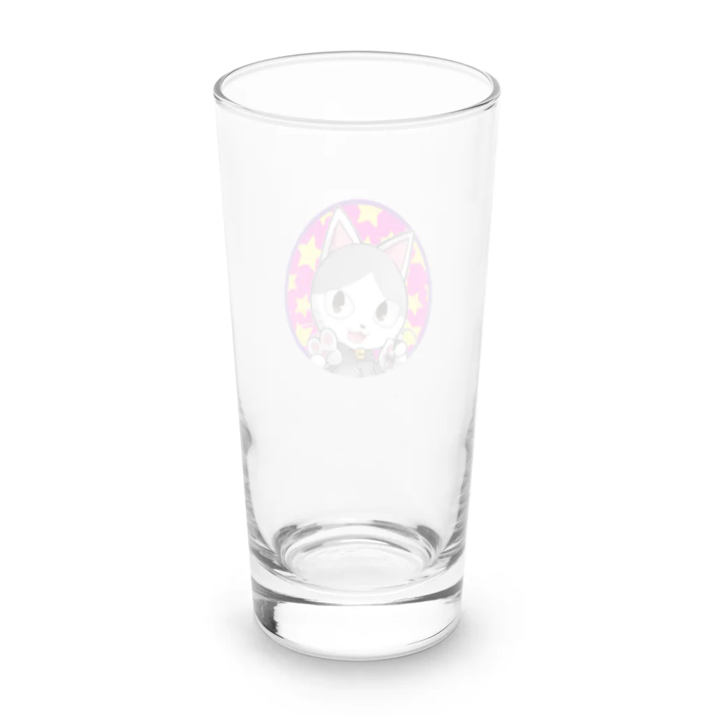 タマオのDIYのタマオロゴ ピンク Long Sized Water Glass :back