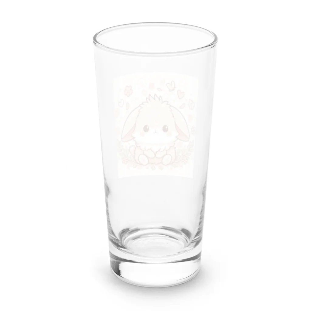 narunaru06のかわいいうさぎのキャラクターグッズです Long Sized Water Glass :back