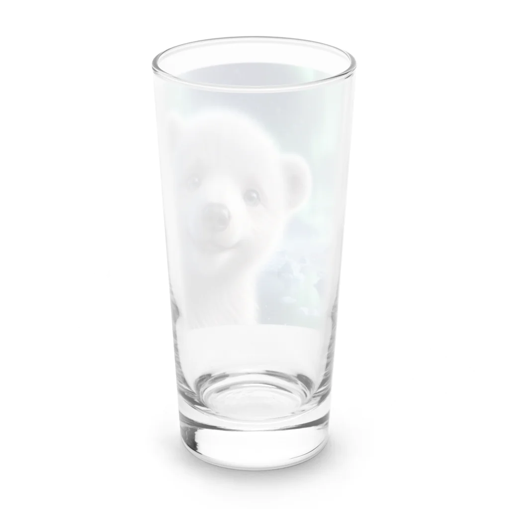 うみのいえ　シロクマ店のシロクマベビ Long Sized Water Glass :back