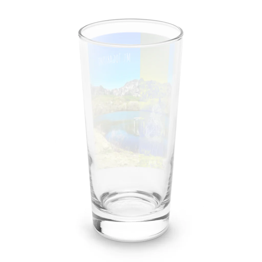 くしゃくしゃブルドッグの戸隠山_no1 Long Sized Water Glass :back