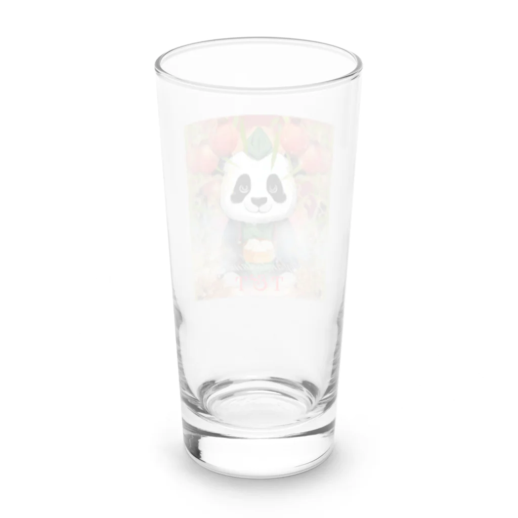 bigbamboofamilyのパンダの一休み　小籠包 Long Sized Water Glass :back