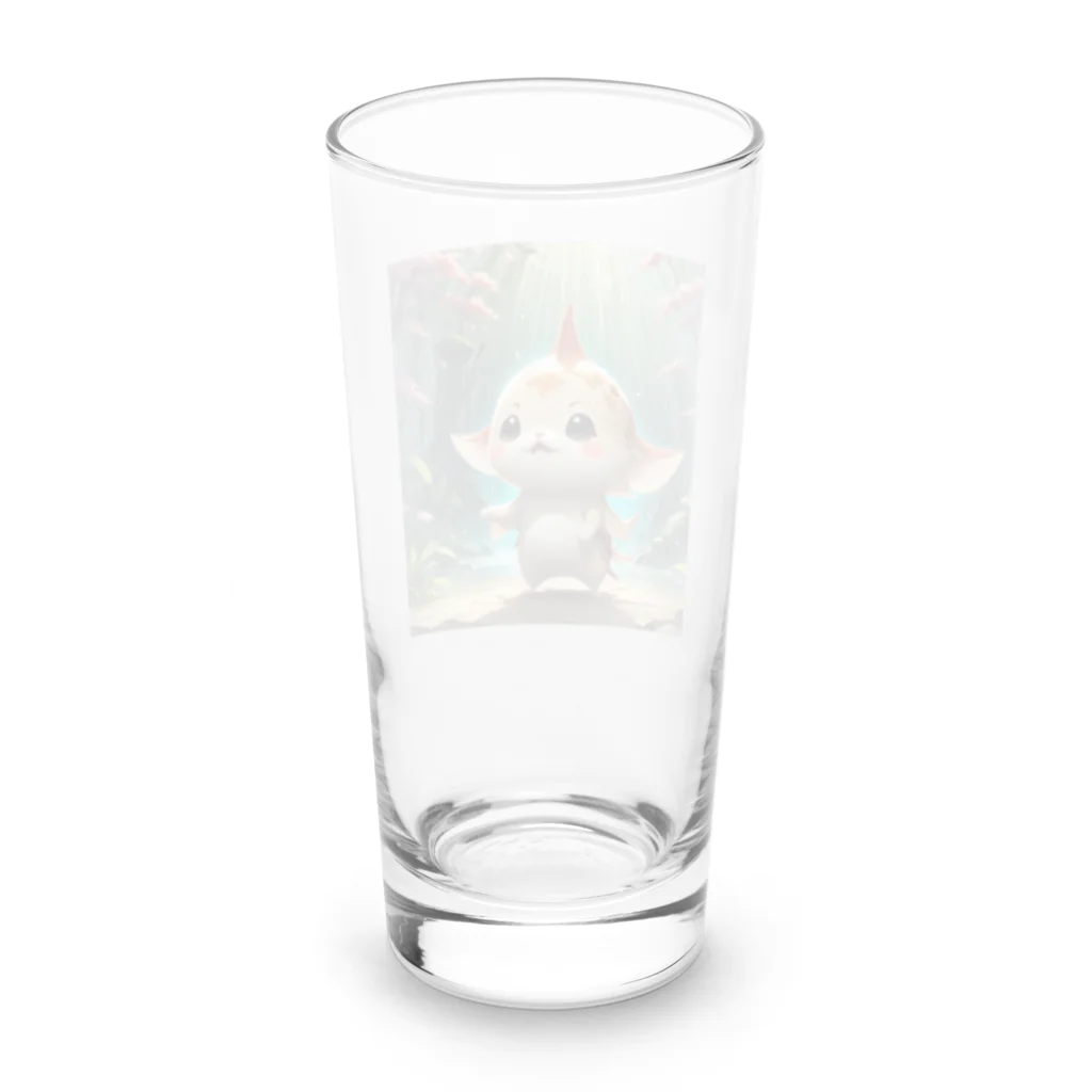 AI妖怪大図鑑のエイヒレ妖怪　炙りん坊 Long Sized Water Glass :back