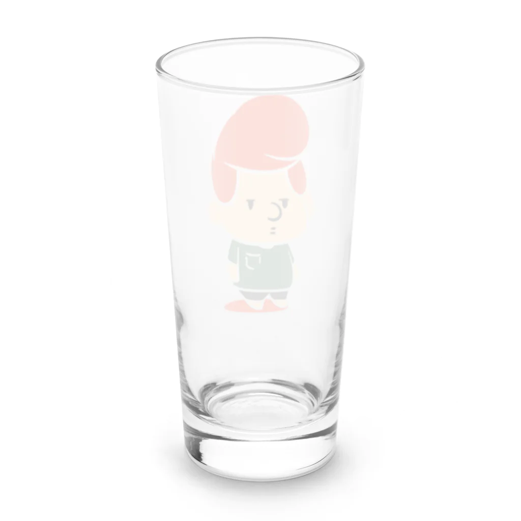 Poooompadoooourのおむずかりボーイ(線なし/カラー・赤) Long Sized Water Glass :back