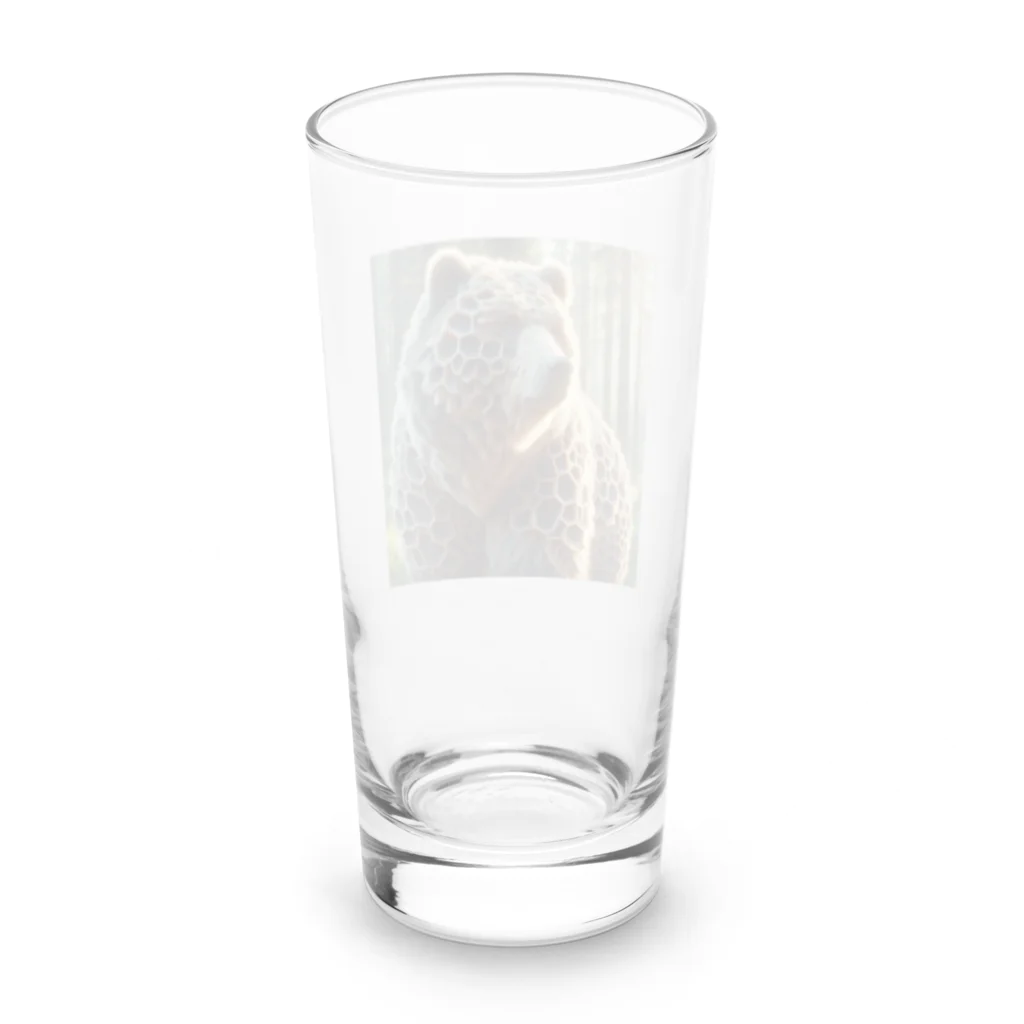 たくみのグッズ販売の蜂を飼っているなクマ Long Sized Water Glass :back