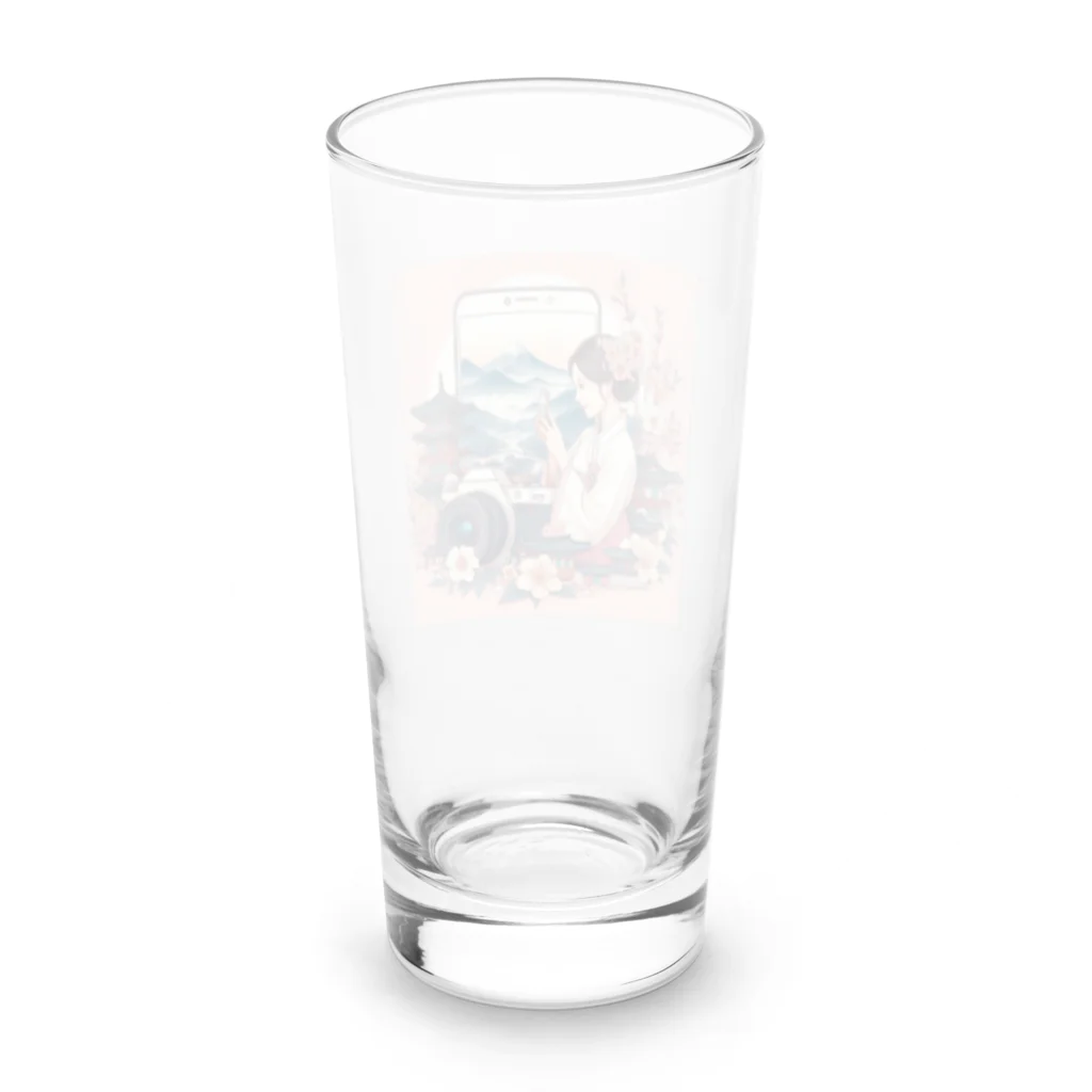 はむはむのかわいいデザイン　人気アイテム Long Sized Water Glass :back