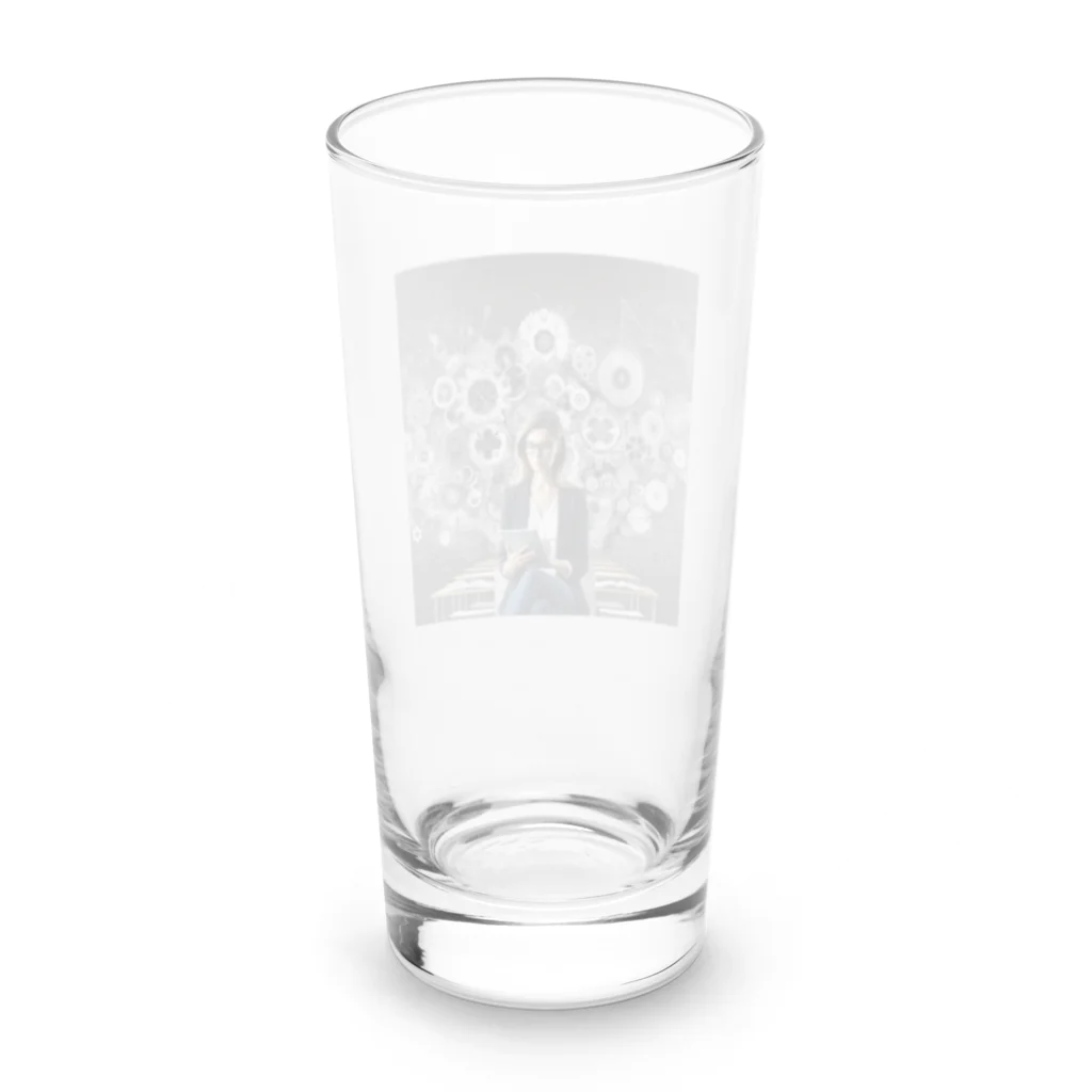 アミュペンの知的で魅力的な女性 Long Sized Water Glass :back