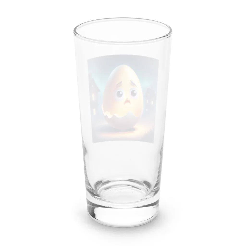 いらすとのおみせのさみしげたまご Long Sized Water Glass :back