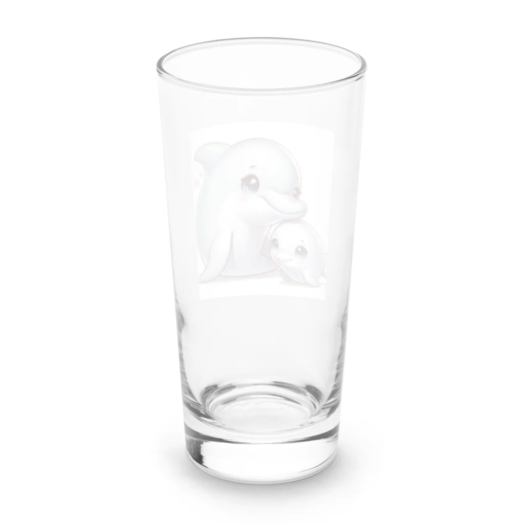 しんすけのイルカの親子 Long Sized Water Glass :back