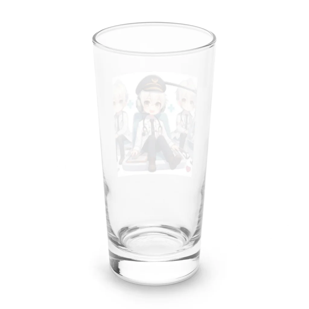 SWQAのドクターヘリ Long Sized Water Glass :back