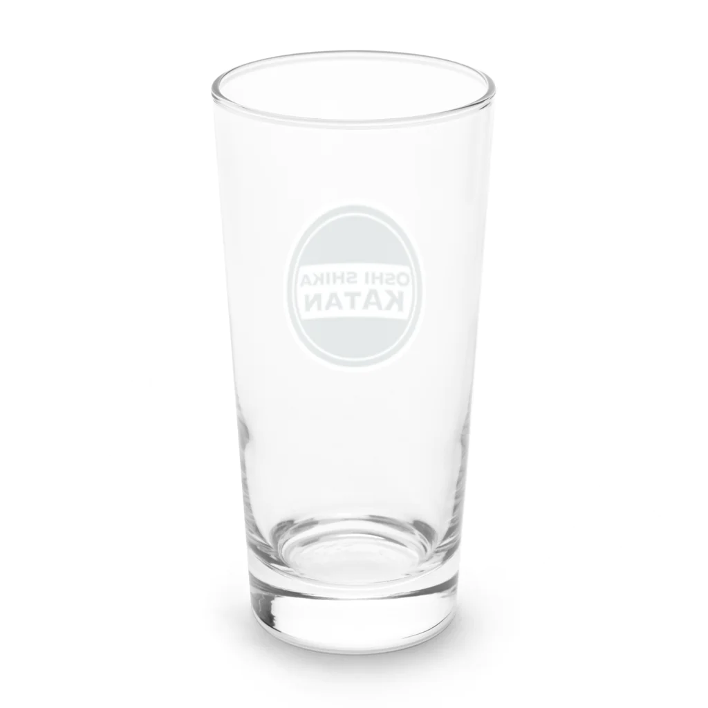 推シイズムのOshi shika Katan ロゴ Long Sized Water Glass :back