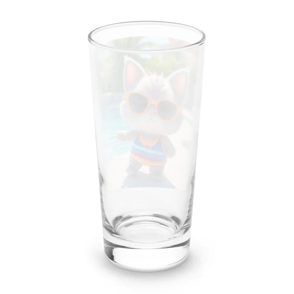 癒しの部屋🐾໒꒱のFun cat ★ Long Sized Water Glass :back