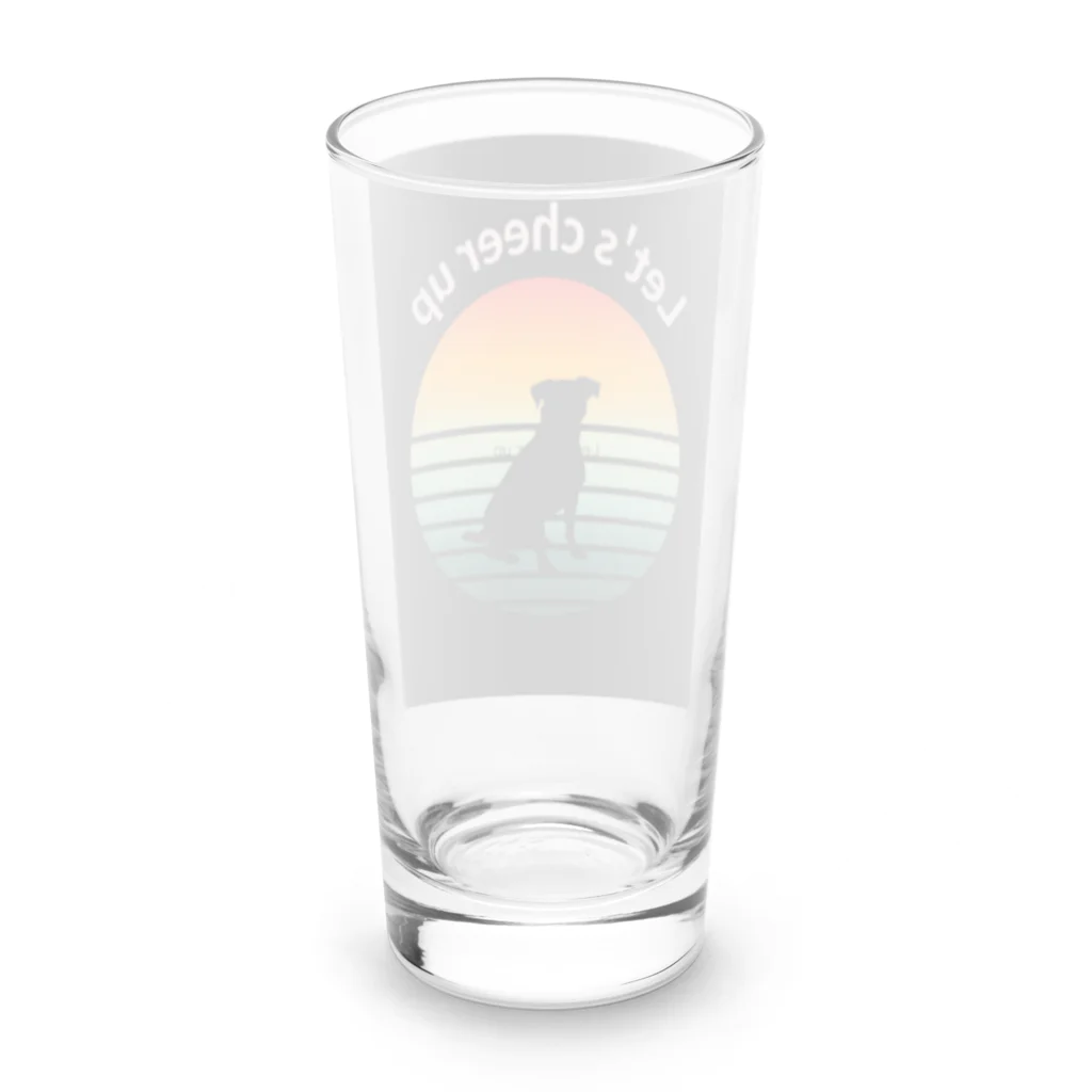 BIGSALEの犬のシルエットプリント Long Sized Water Glass :back