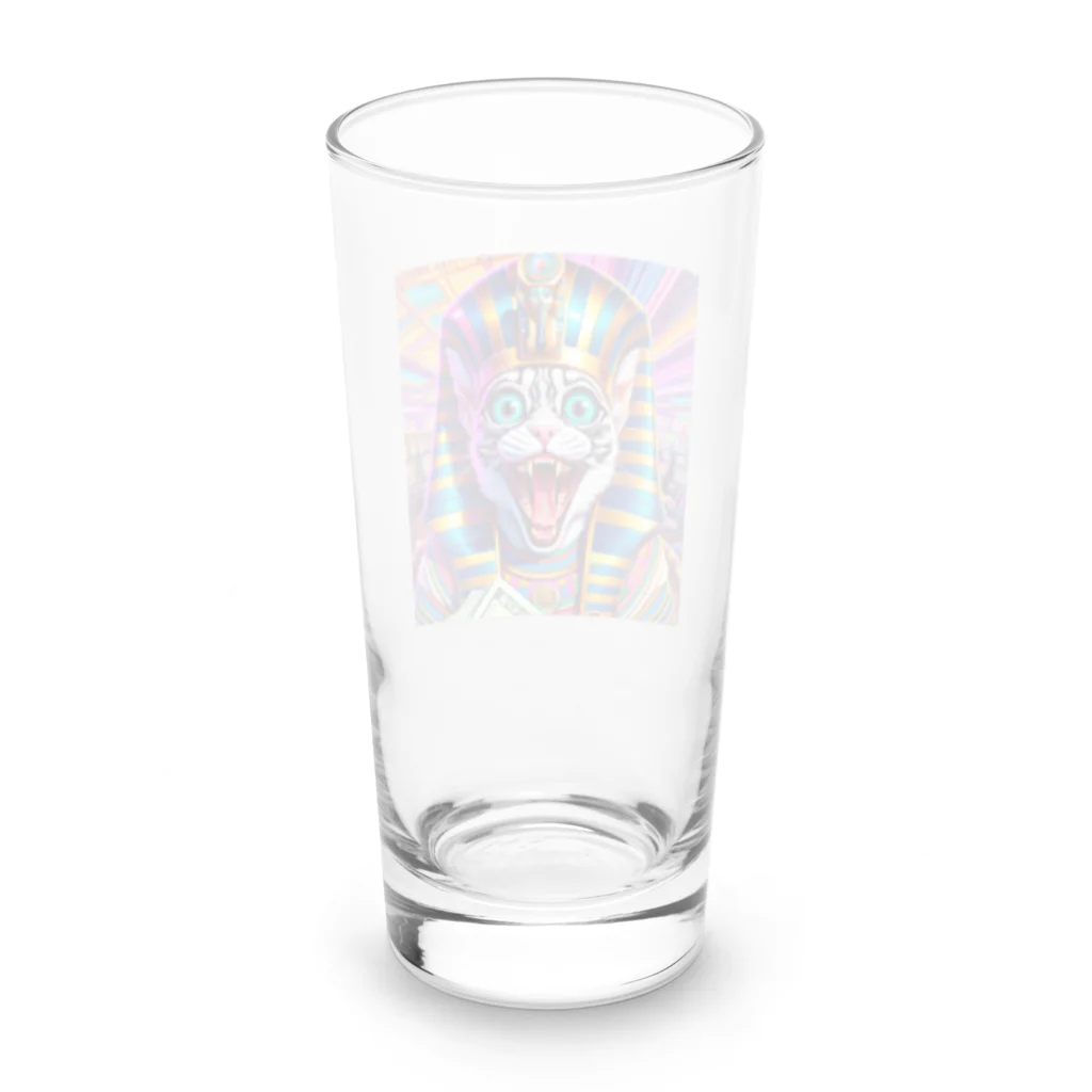 funny-itemsの一攫千金猫 Long Sized Water Glass :back